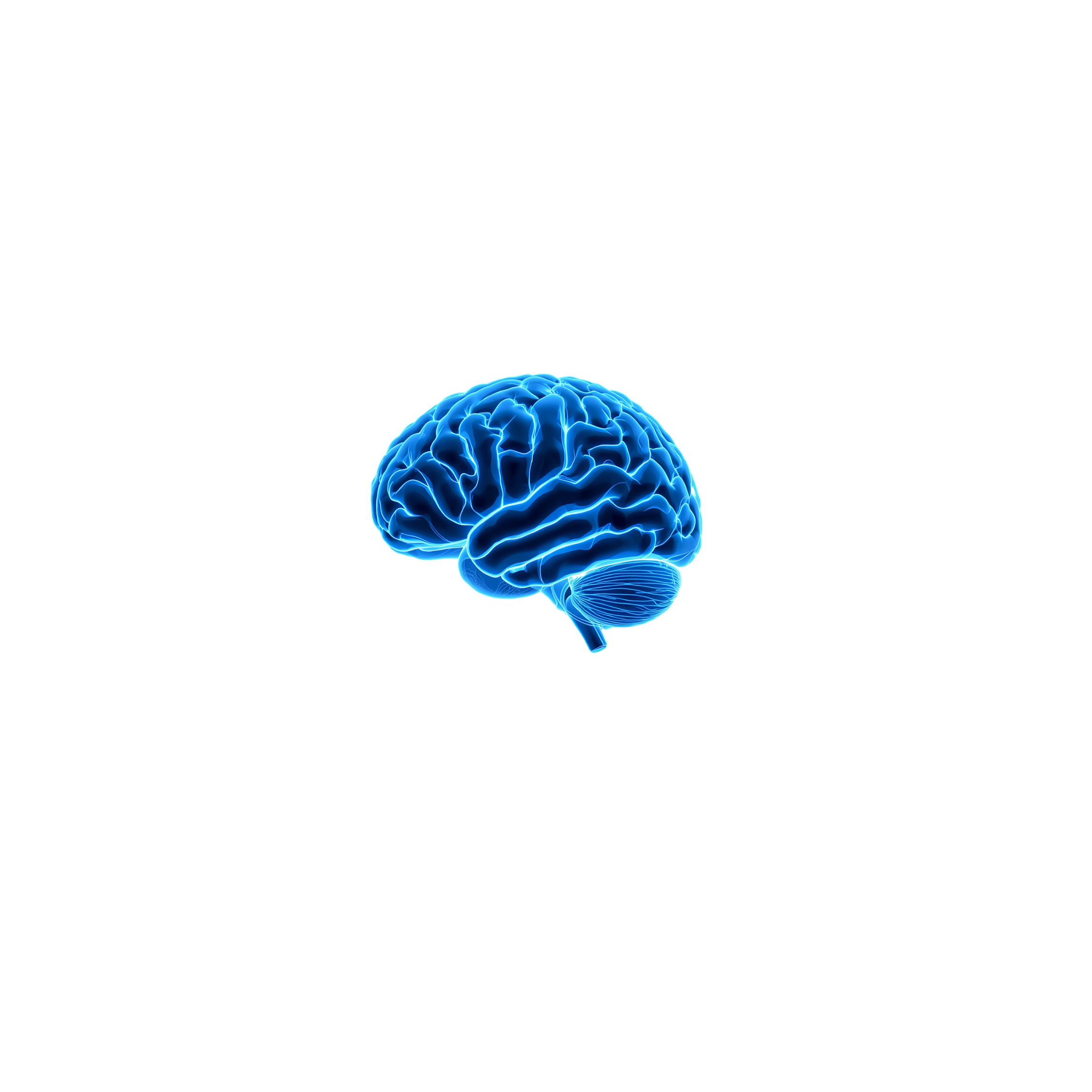 Glowing 3D Brain Scan
